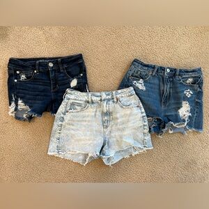 American Eagle Denim Jean Shorts - Comfort Stretch - High Waisted, Various Sizes
